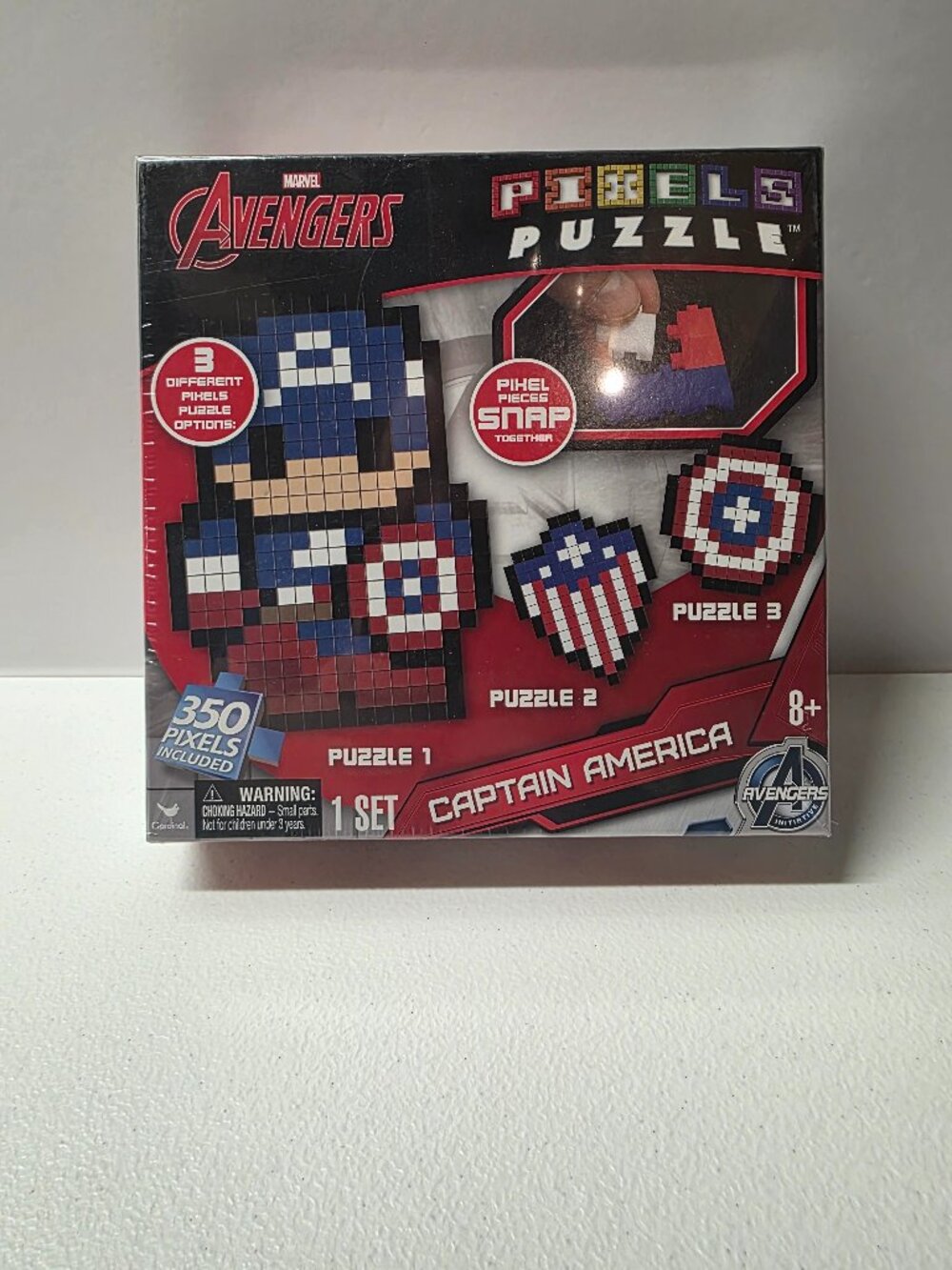 Marvel Avengers Captain America Pixels Puzzle 3 Different Puzzles 350 Pixels